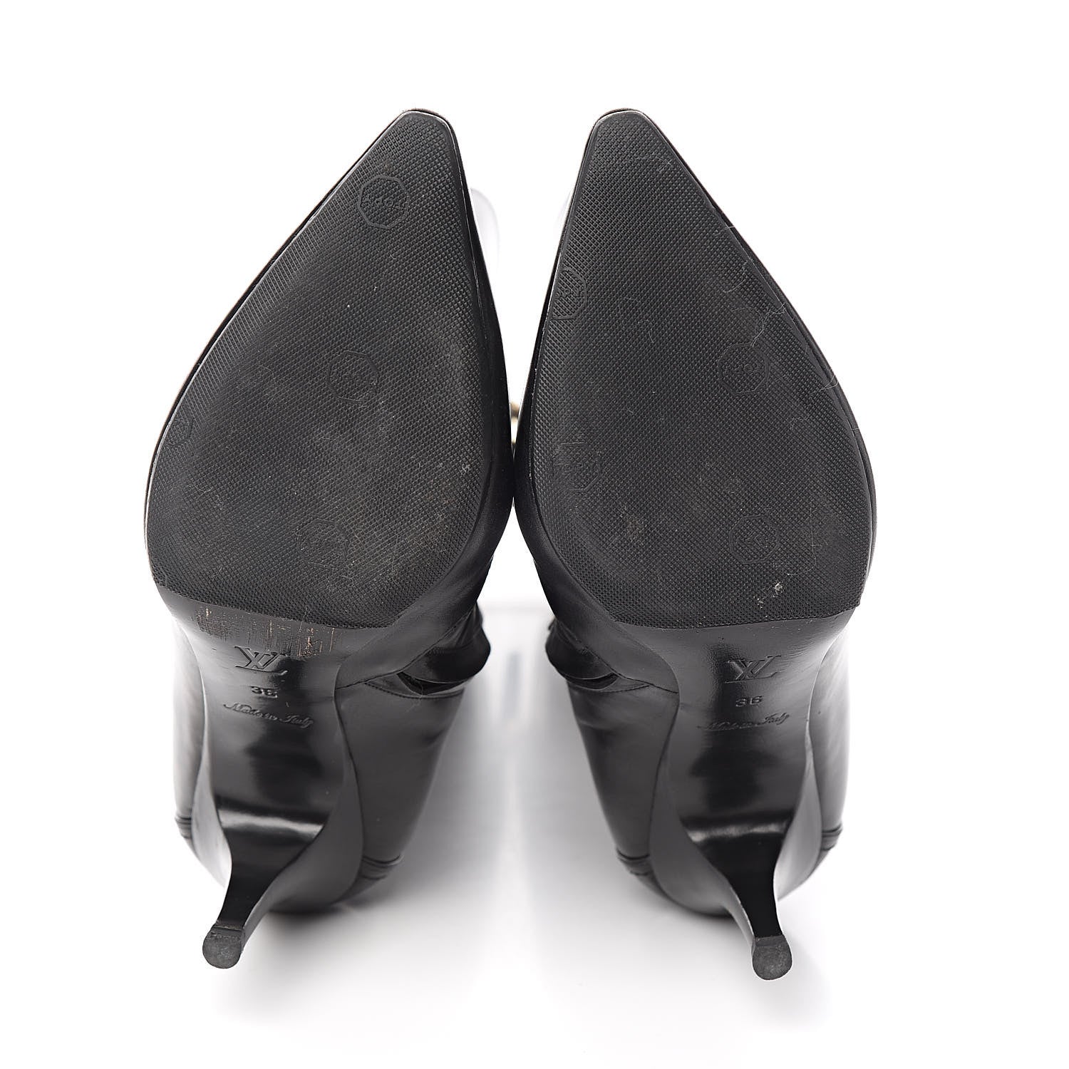 Louis Vuitton Calfskin Gamble High Boots 36 Black 5 of 8