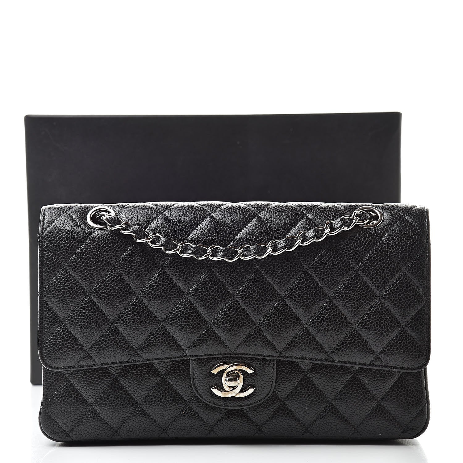 Chanel Caviar Quilted Medium Double Flap Black 13 of 13