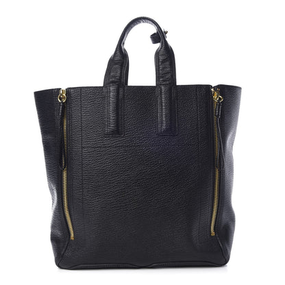 3.1 Phillip Lim 3.1 Textured Calfskin Large Pashli Tote Black 1 of 8