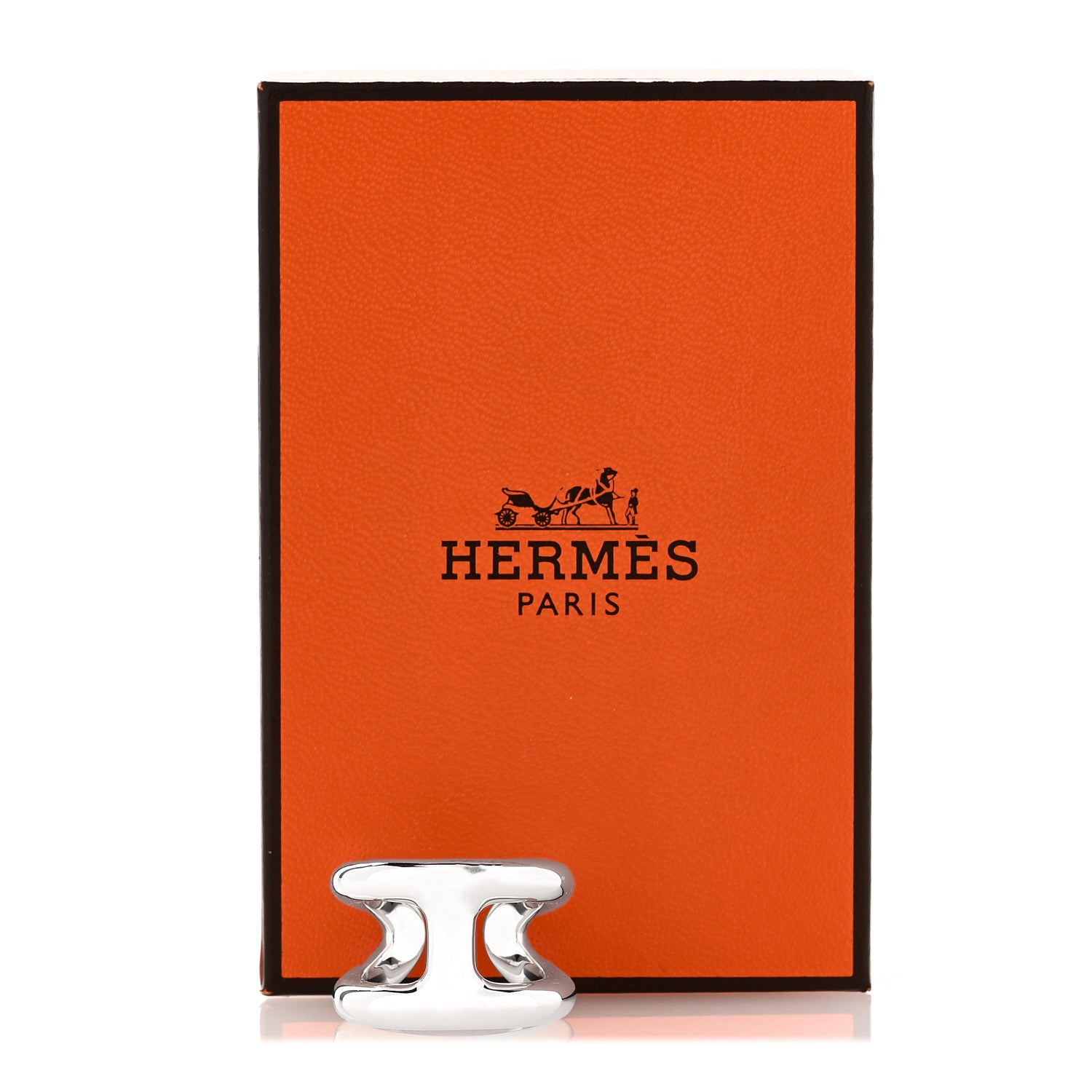 Hermes Sterling Silver PM Osmose Ring 53 6.5 6 of 6