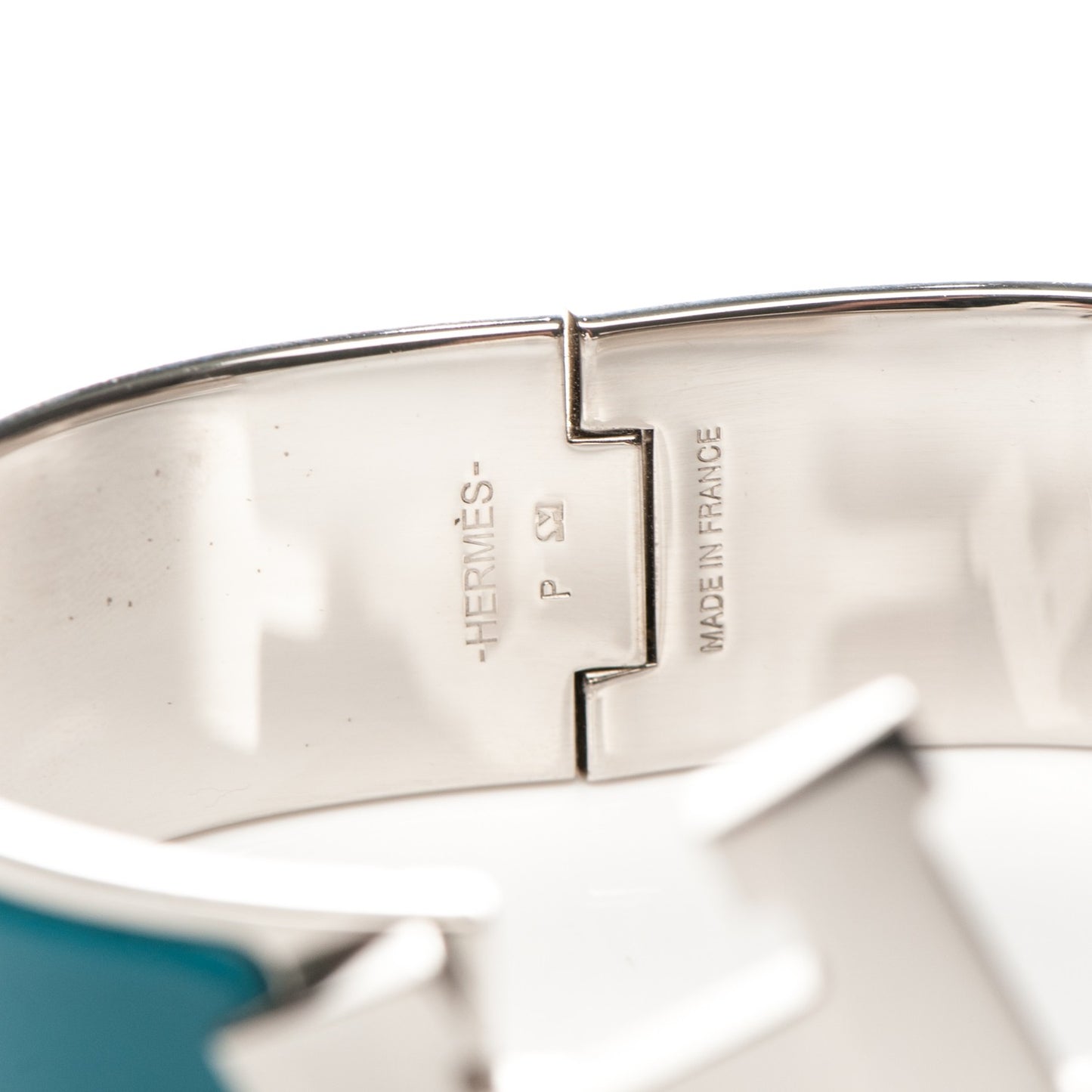 Enamel Wide Clic Clac H Bracelet GM Bleu Indien