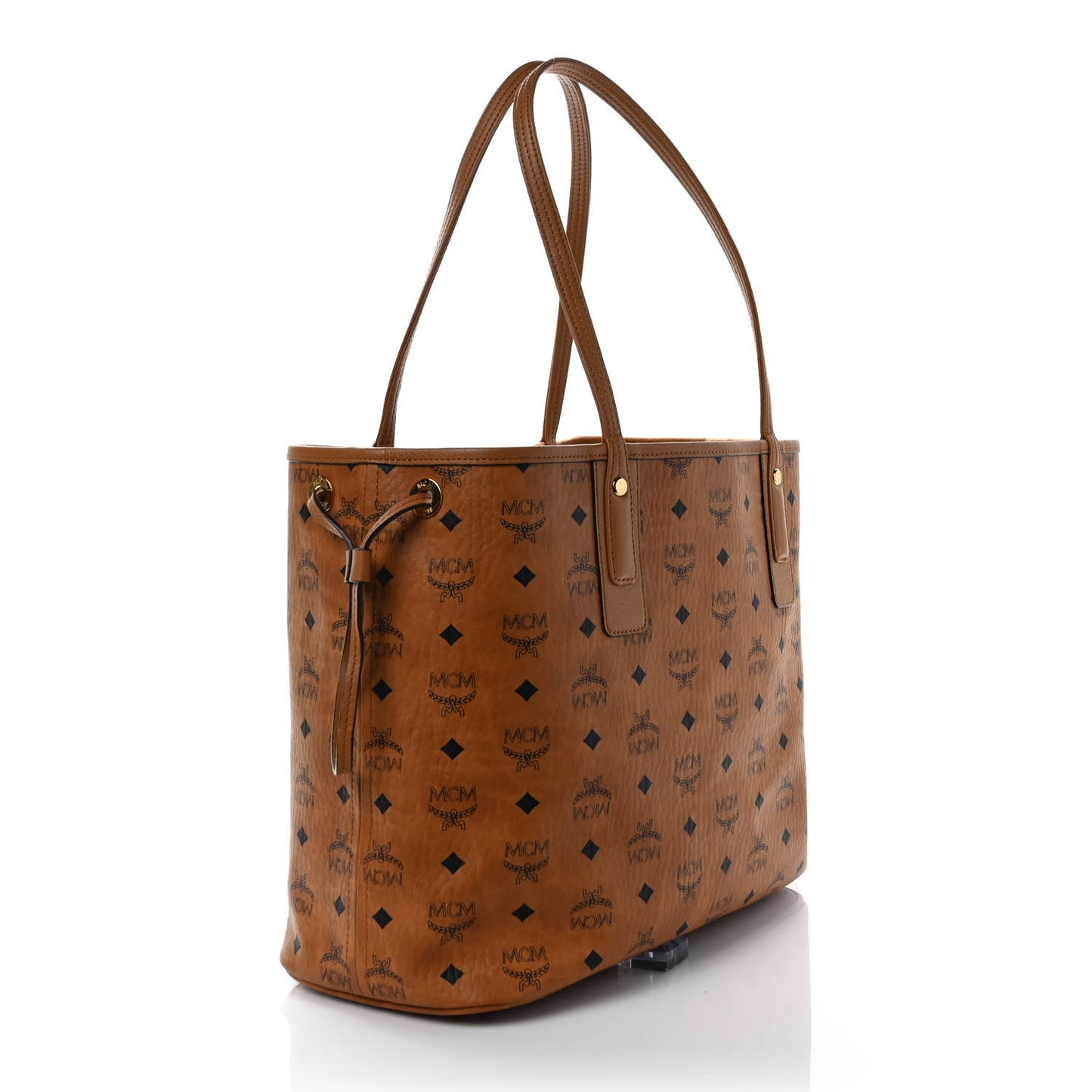 Visetos Medium Liz Reversible Shopper Tote Cognac