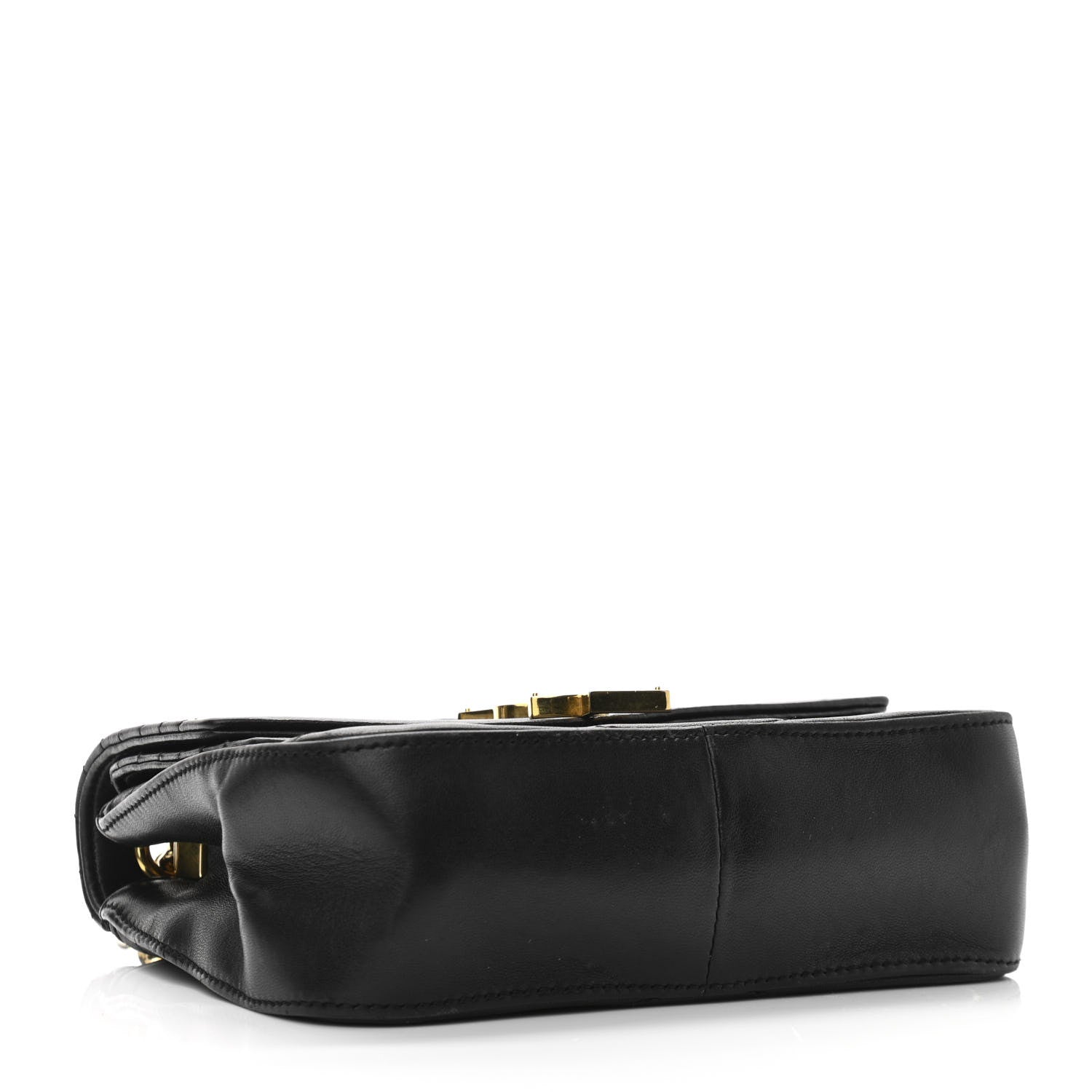 Saint Laurent Lambskin Matelasse Chevron Monogram Small Sulpice Bag Black 4 of 11