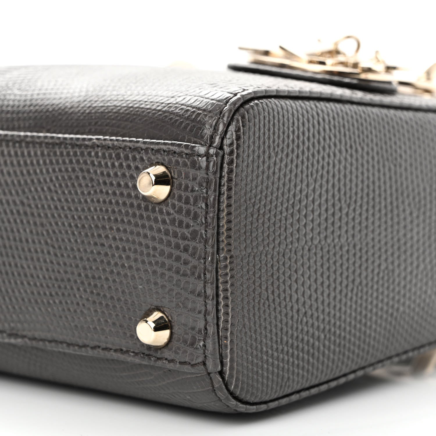 Christian Dior Lizard Mini Lady Dior Gris Fume 9 of 9