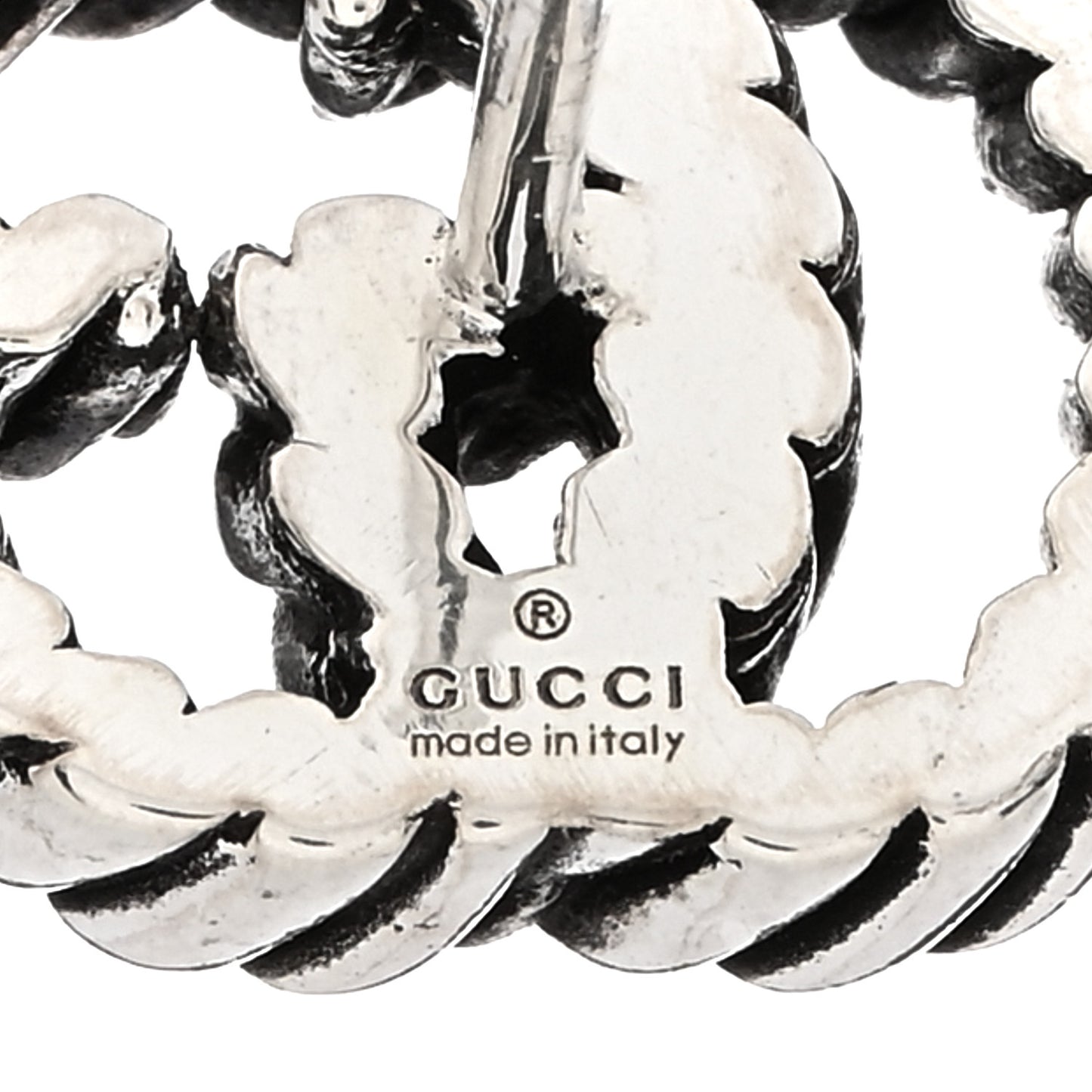 Sterling Silver Torchon Double G Earrings