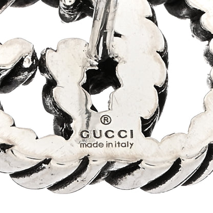 Gucci Sterling Silver Torchon Double G Earrings 4 of 4