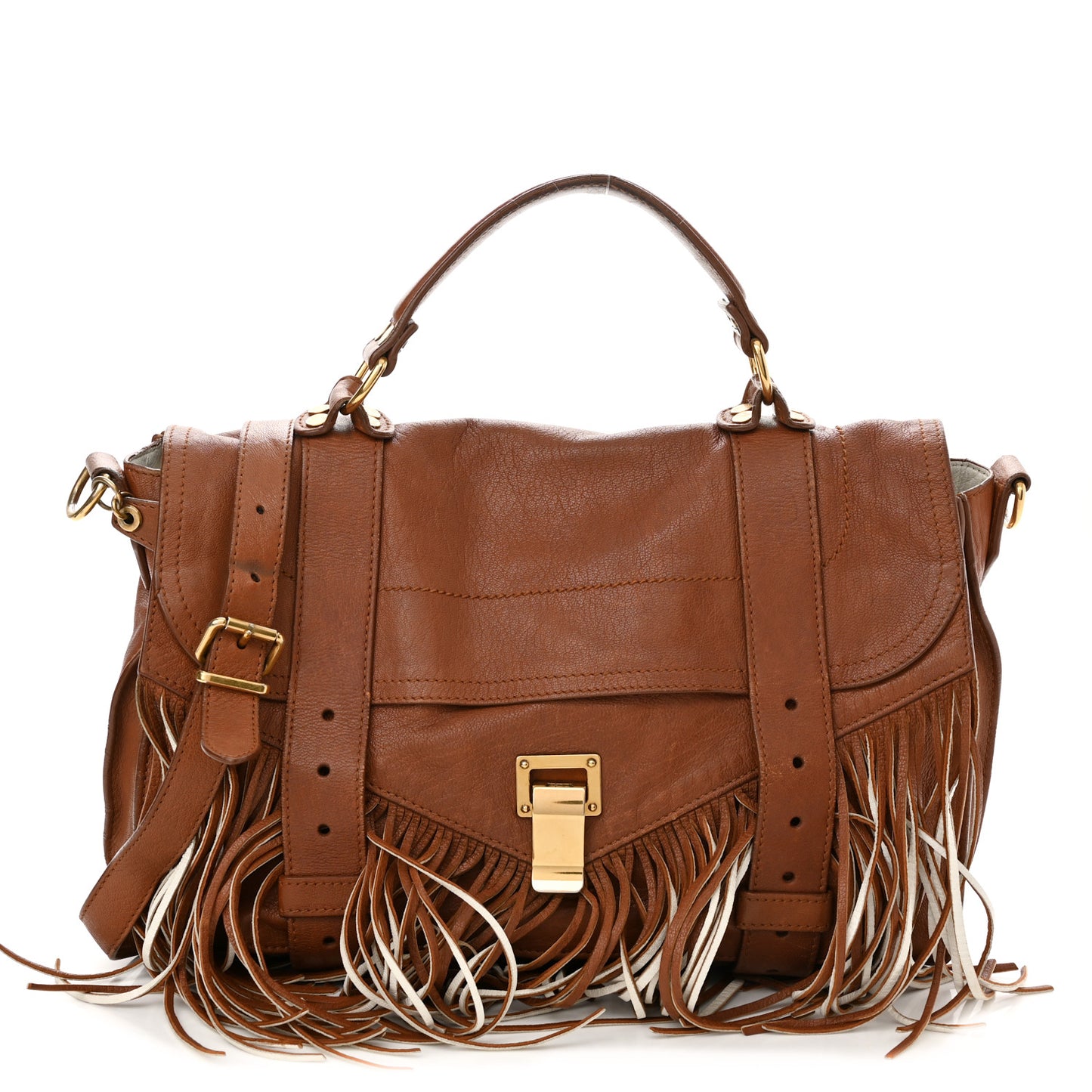 Lambskin Fringe PS1 Crossbody Pouch Dune
