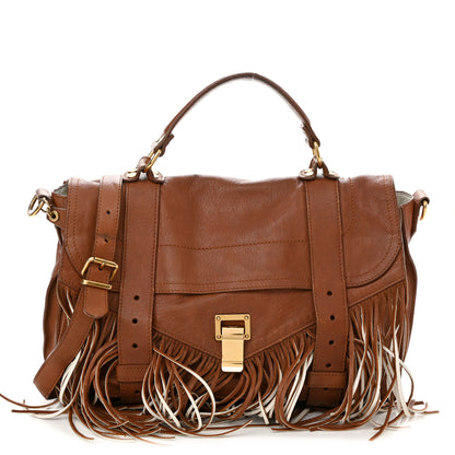 Proenza Schouler Lambskin Fringe PS1 Crossbody Pouch Dune 1 of 16