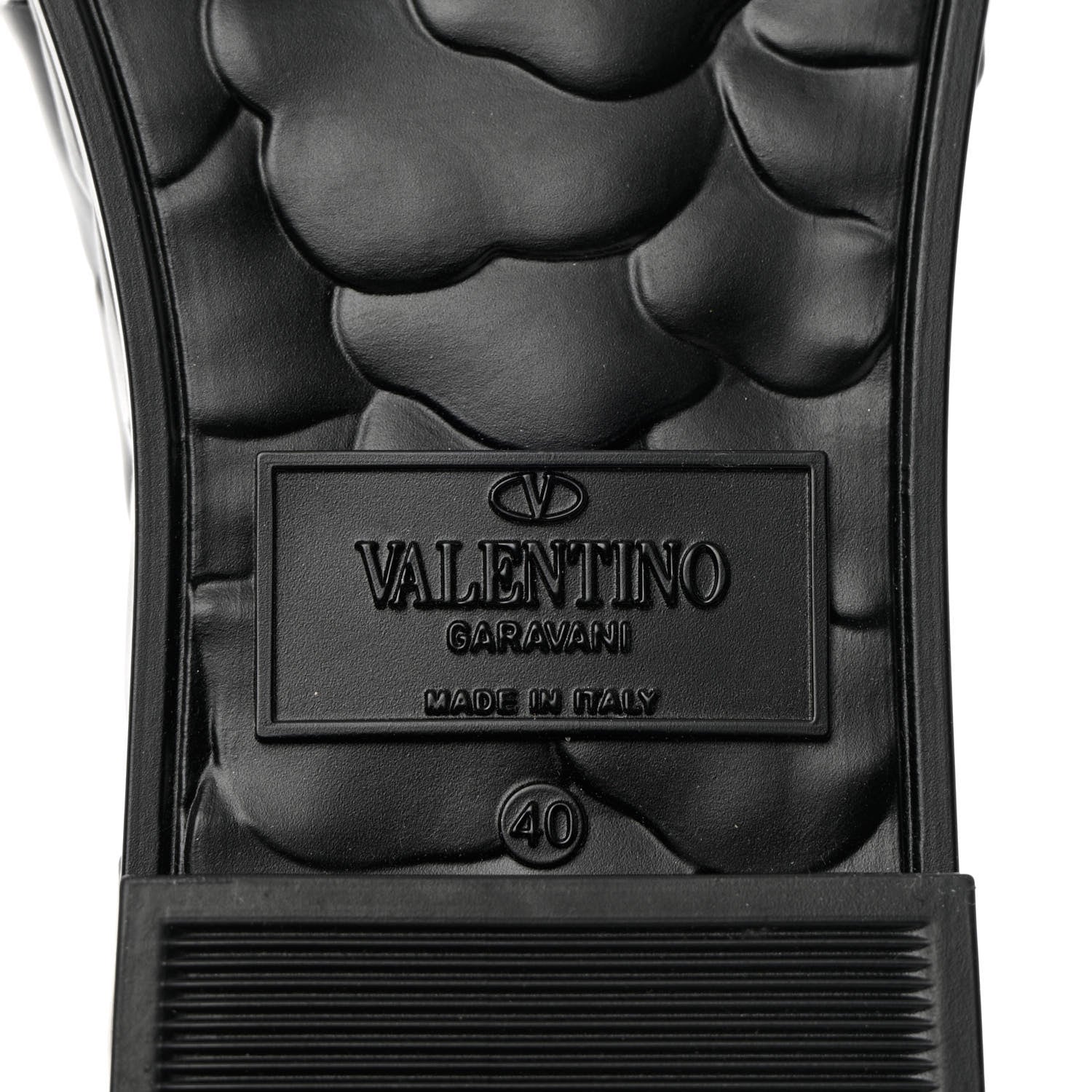 Valentino Garavani Rubber Atelier 03 Rose Edition 25/40mm Platform Slide Sandals 40 Black 10 of 12