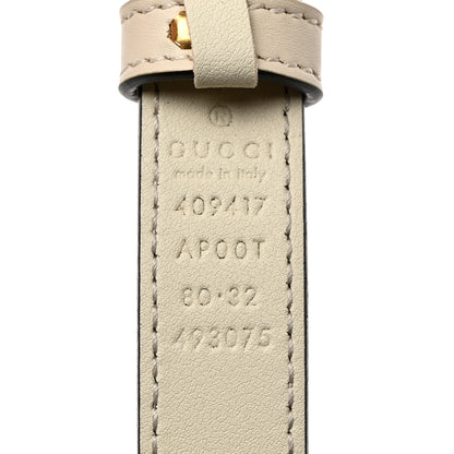 Gucci Calfskin Double G 20mm Belt 80 32 Mystic White 3 of 6