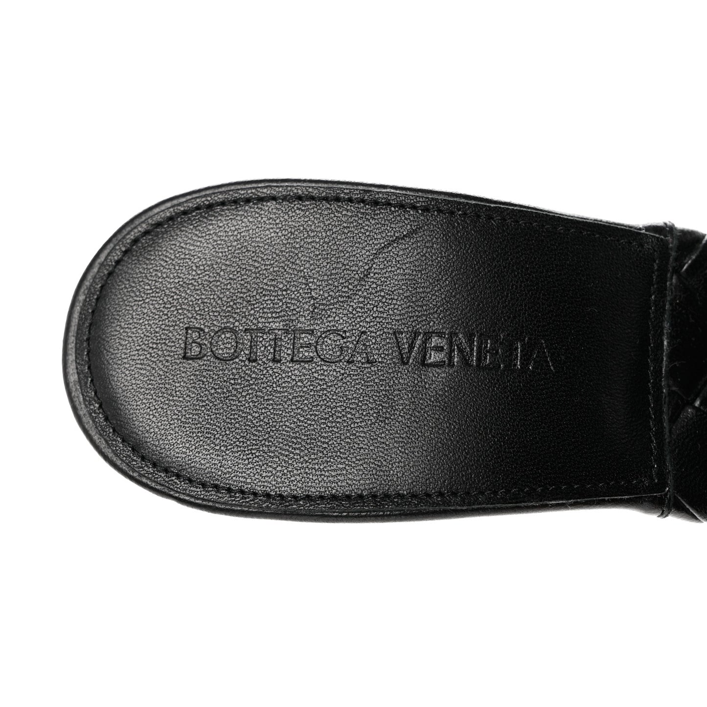 Nappa Maxi Intrecciato Lido Mule Sandals 38 Black