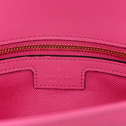 Gucci GG Monogram Textured Dollar Calfskin Small Luce Shoulder Bag Pink 6 of 10