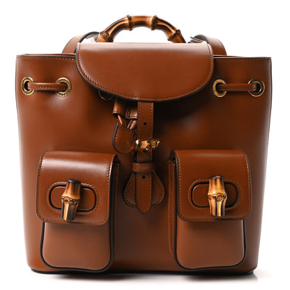 Gucci Calfskin Bamboo Backpack Brown 1 of 10