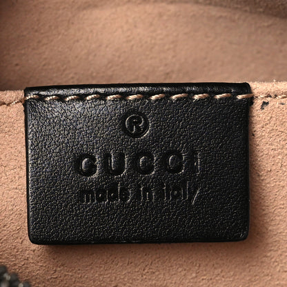 Gucci Calfskin Matelasse Small GG Marmont Chain Shoulder Bag Black 6 of 9