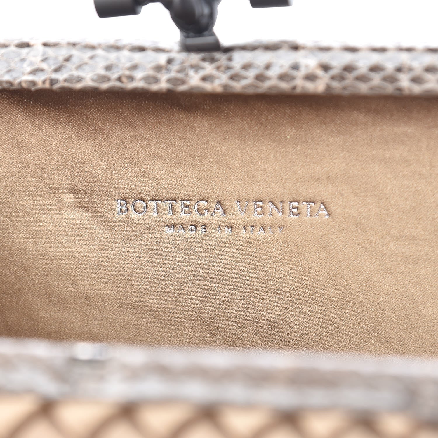 Bottega Veneta Satin Intreccio Impero Ayers Knot Clutch Camel 6 of 9
