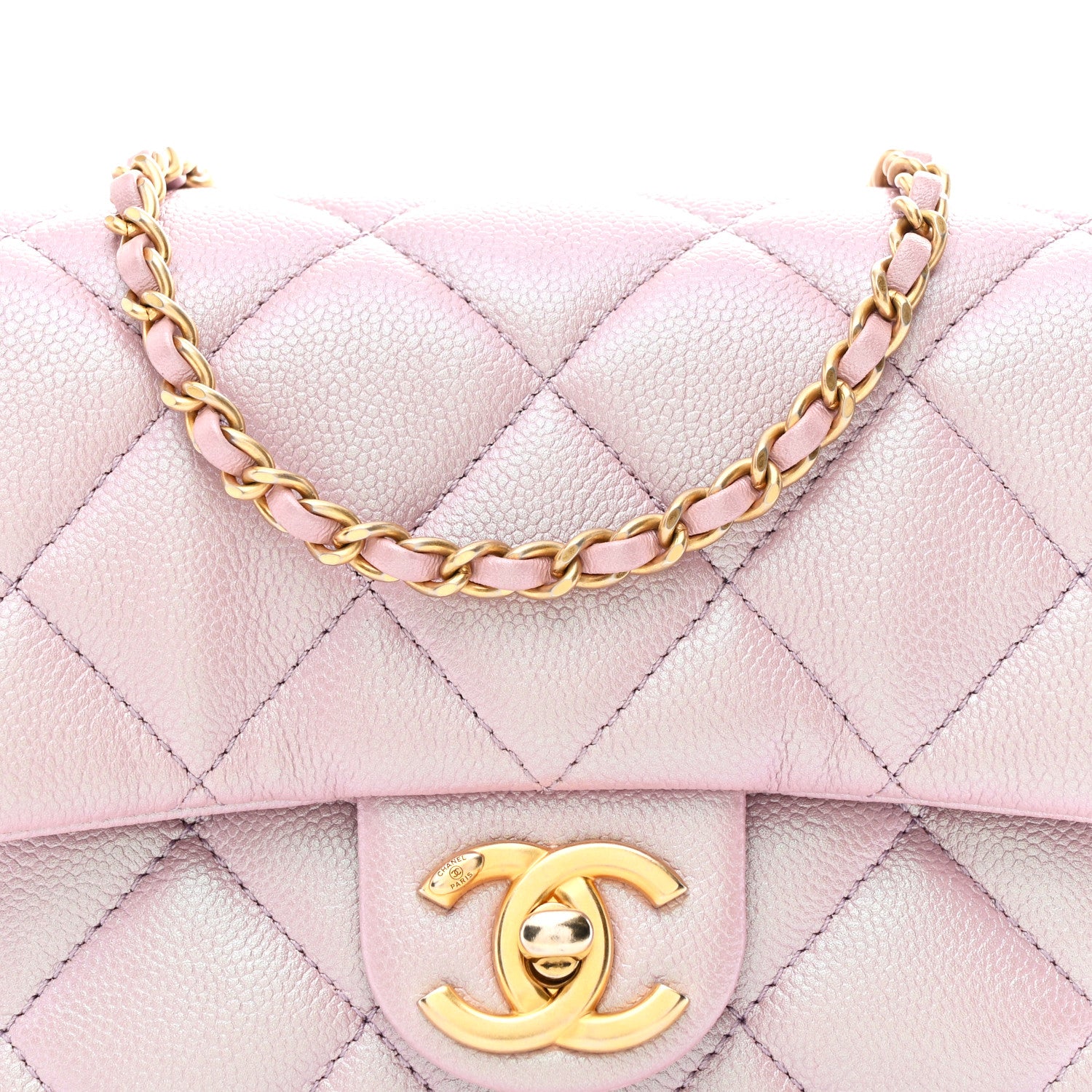 Chanel Iridescent Caviar Quilted Mini My Perfect Flap Pink 8 of 11