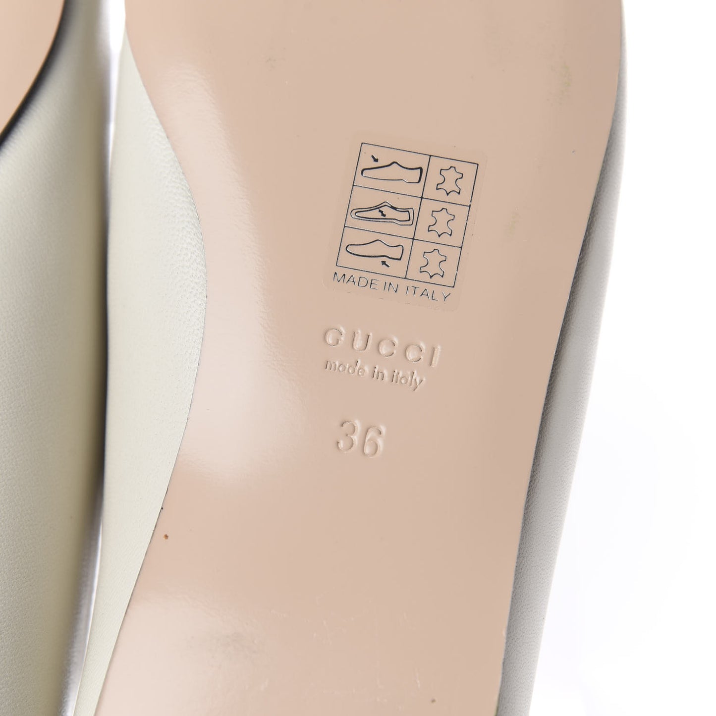 Nappa Lumiere Deva Horsebit Chain Embellished Flats 36 Dusty White