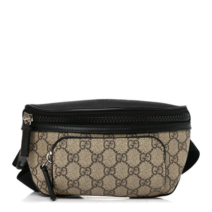 Gucci GG Supreme Monogram Belt Bag Black 1 of 10