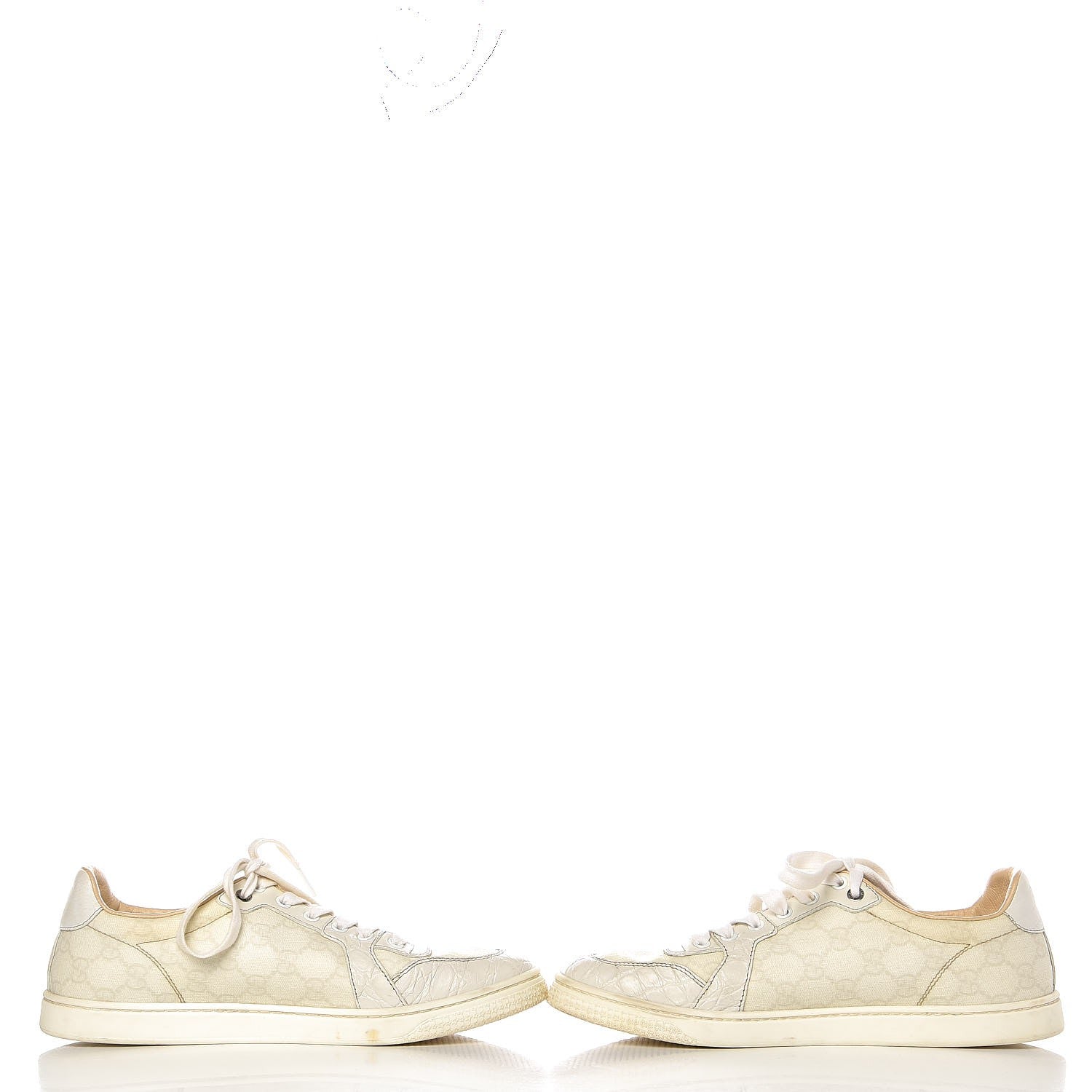 Gucci GG Plus Monogram Alligator Coda Low Sneakers 39.5 White 6 of 15