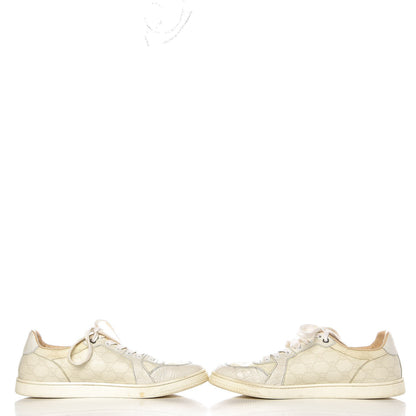 Gucci GG Plus Monogram Alligator Coda Low Sneakers 39.5 White 6 of 15