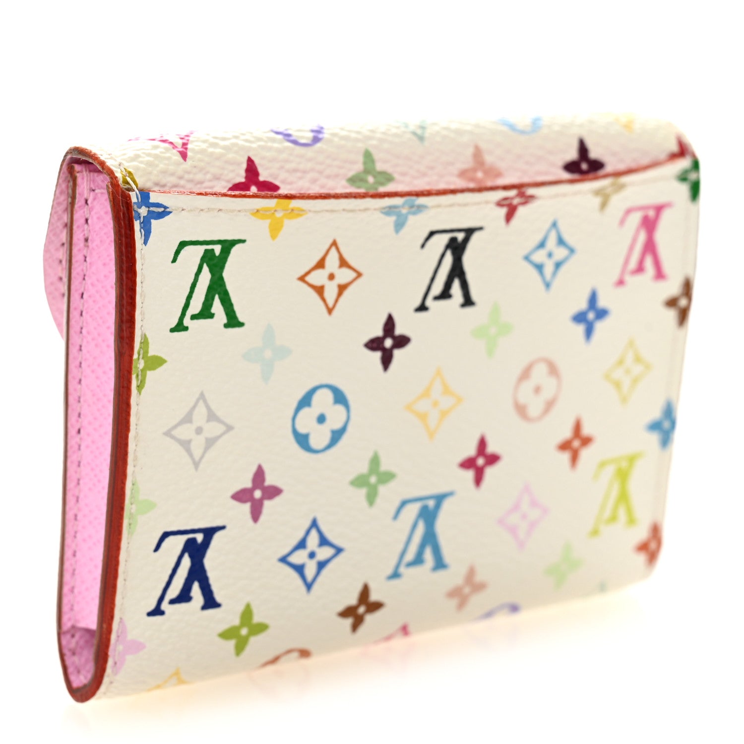Louis Vuitton Monogram Multicolor Business Card Holder White Litchi 3 of 7