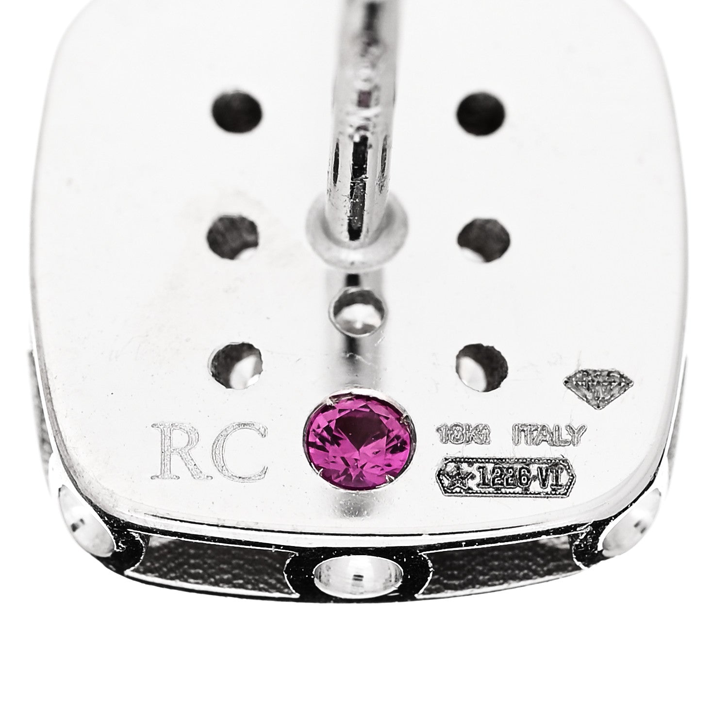 Roberto Coin 18K White Gold Diamond Pois Moi Stud Earrings 4 of 5