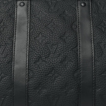 Louis Vuitton Monogram Taurillon Keepall Bandouliere 35 Black 7 of 9