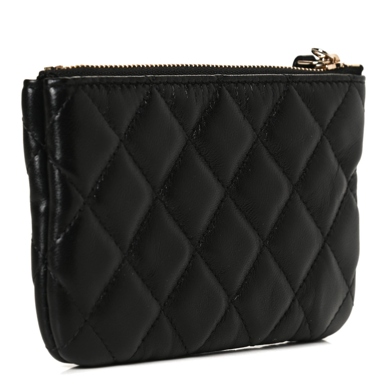 Chanel Lambskin Quilted Small No. 5 Cosmetic Case Black 3 of 12