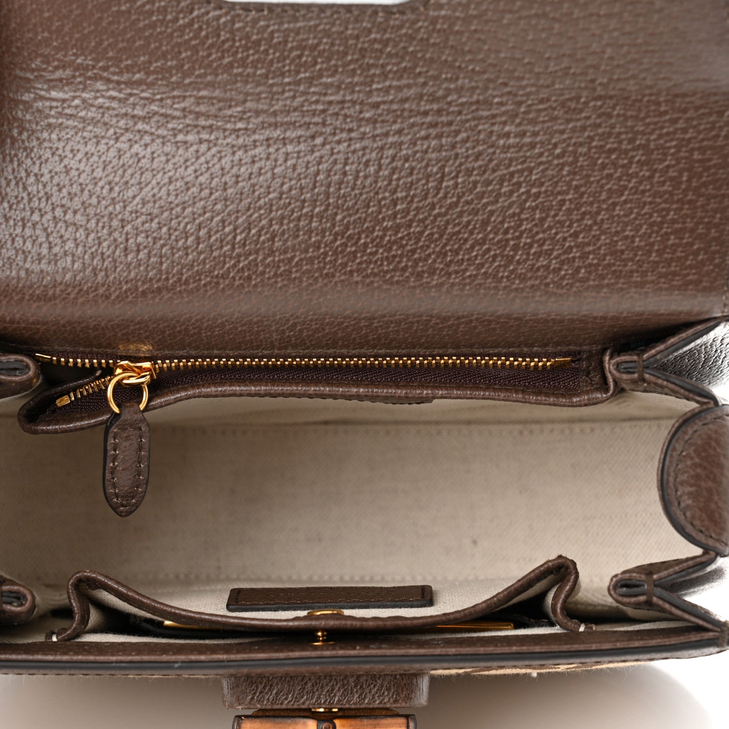 Gucci Monogram Jumbo GG Textured Dollar Calfskin Web Small Bamboo 1947 Top Handle Bag Camel Ebony New Acero 5 of 10