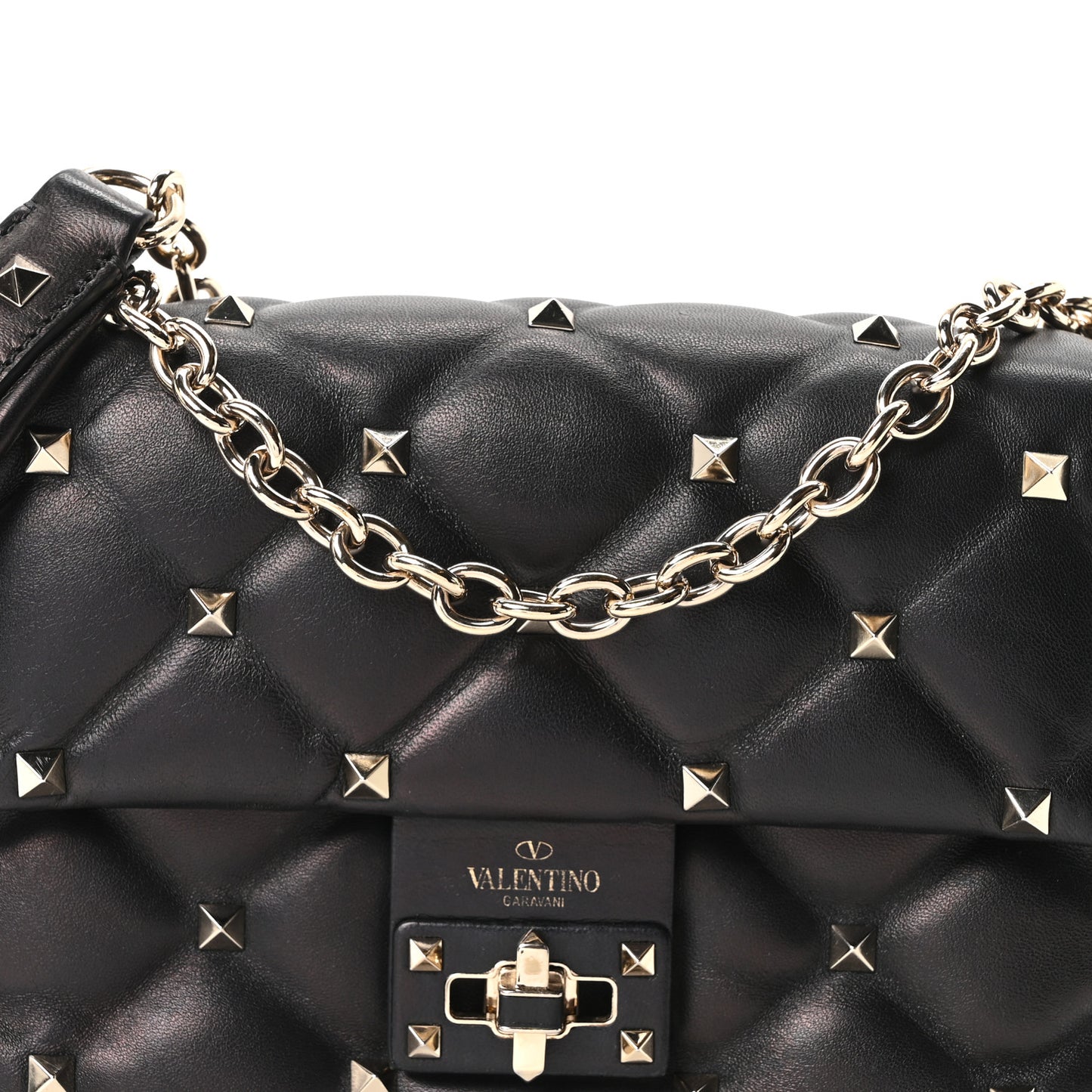 Nappa Small Candystud Crossbody Black