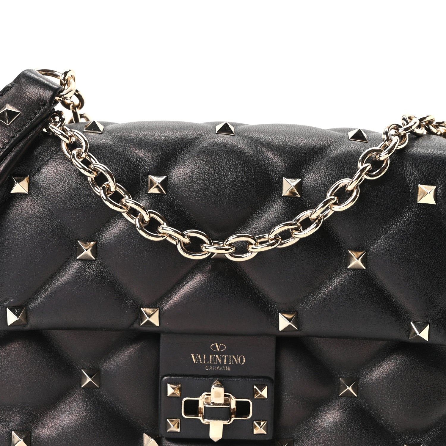 Valentino Garavani Nappa Small Candystud Crossbody Black 7 of 9