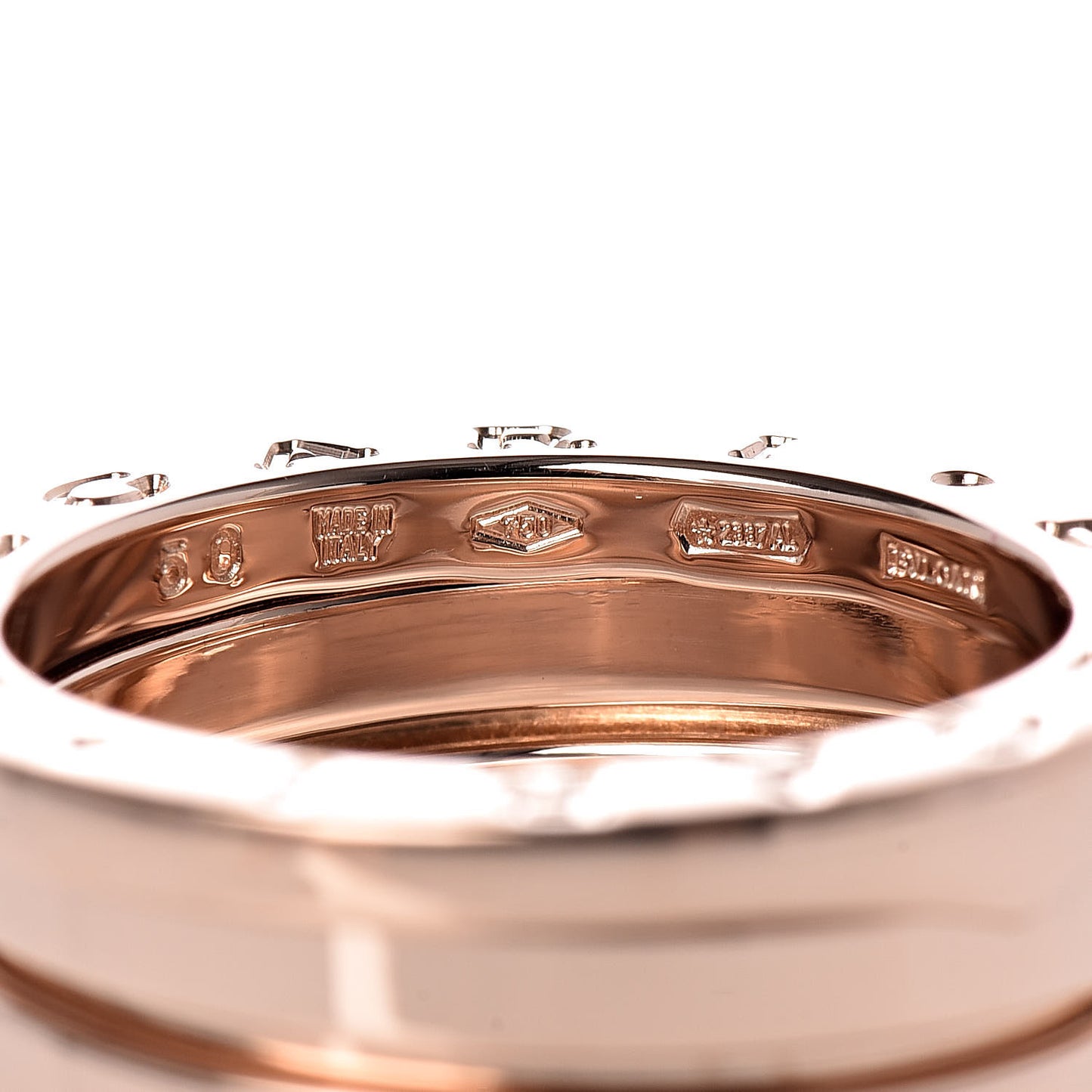 18K Rose Gold B.Zero1 Three-Band Ring 50 5.25