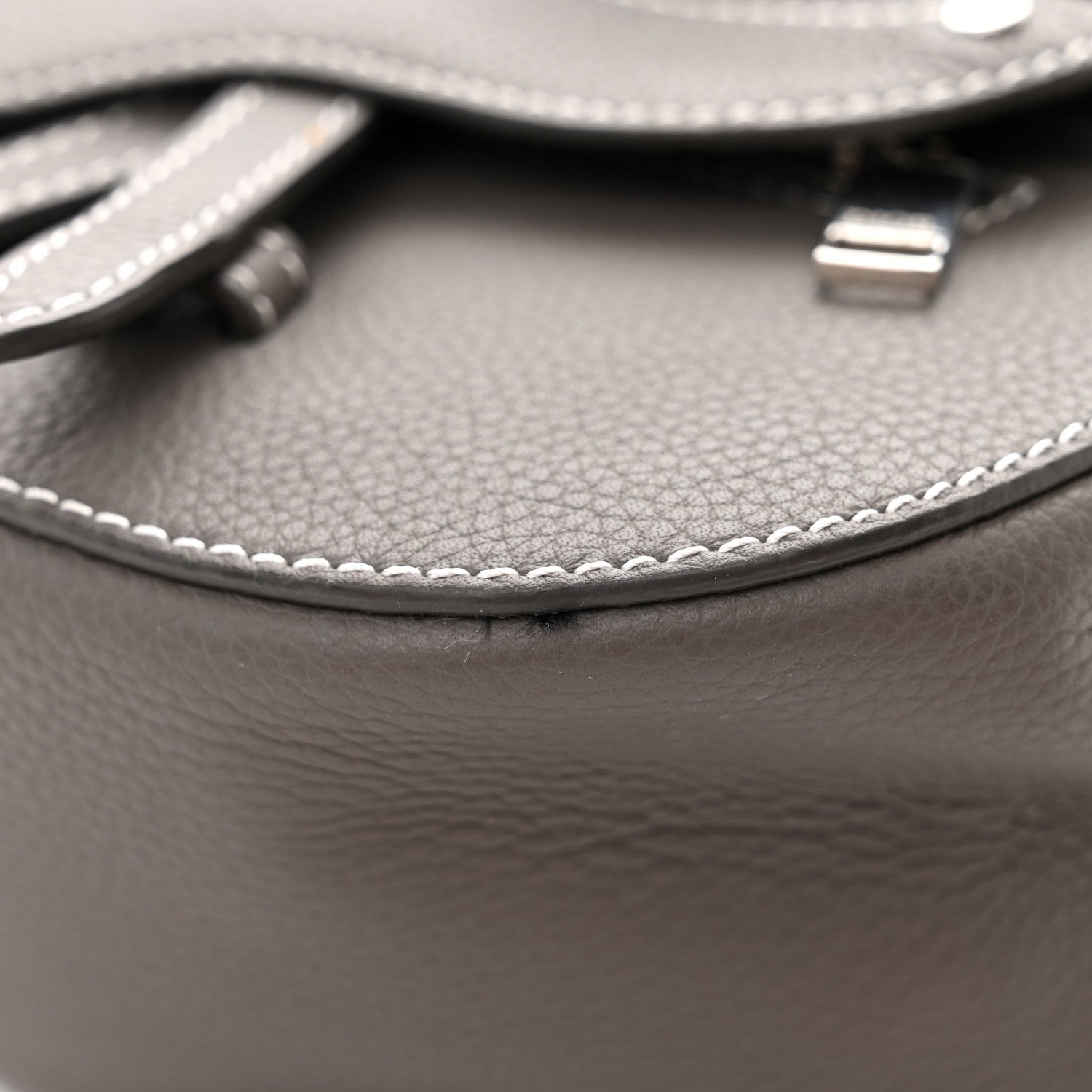 Christian Dior Grained Calfskin Mini Saddle Backpack Grey 11 of 11