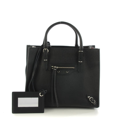 Balenciaga Grained Calfskin Papier Mini A4 Tote Black 1 of 7