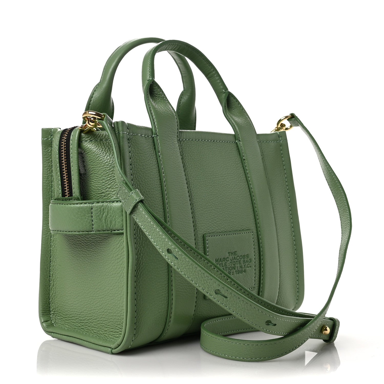 Marc Jacobs Grained Calfskin Small The Tote Bag Aspen Green 3 of 8