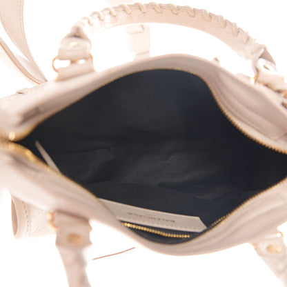 Balenciaga Chevre Gold Metallic Edge Hardware Mini City Beige Praline 4 of 9