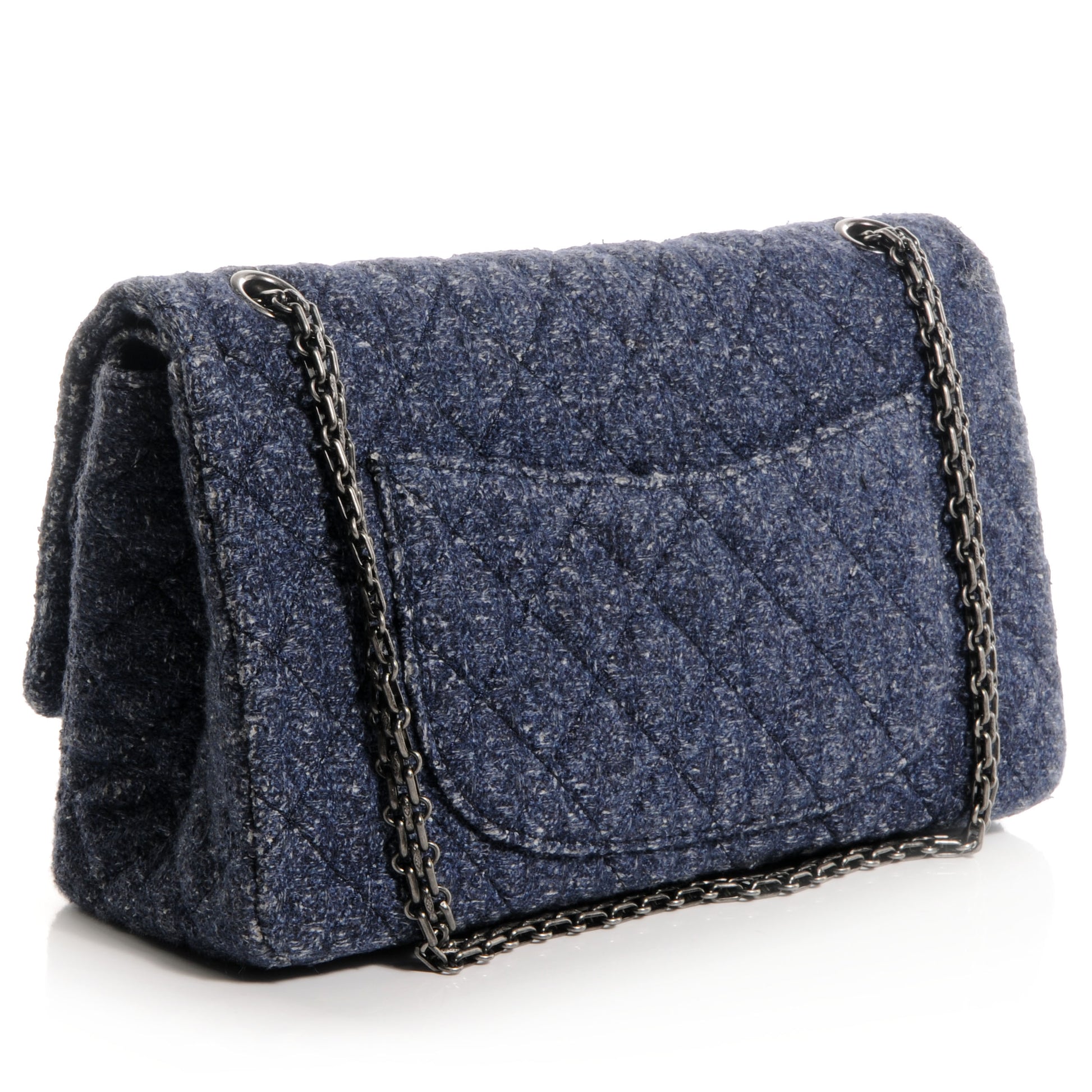 Chanel Tweed 2.55 Reissue 226 Flap Blue 3 of 9