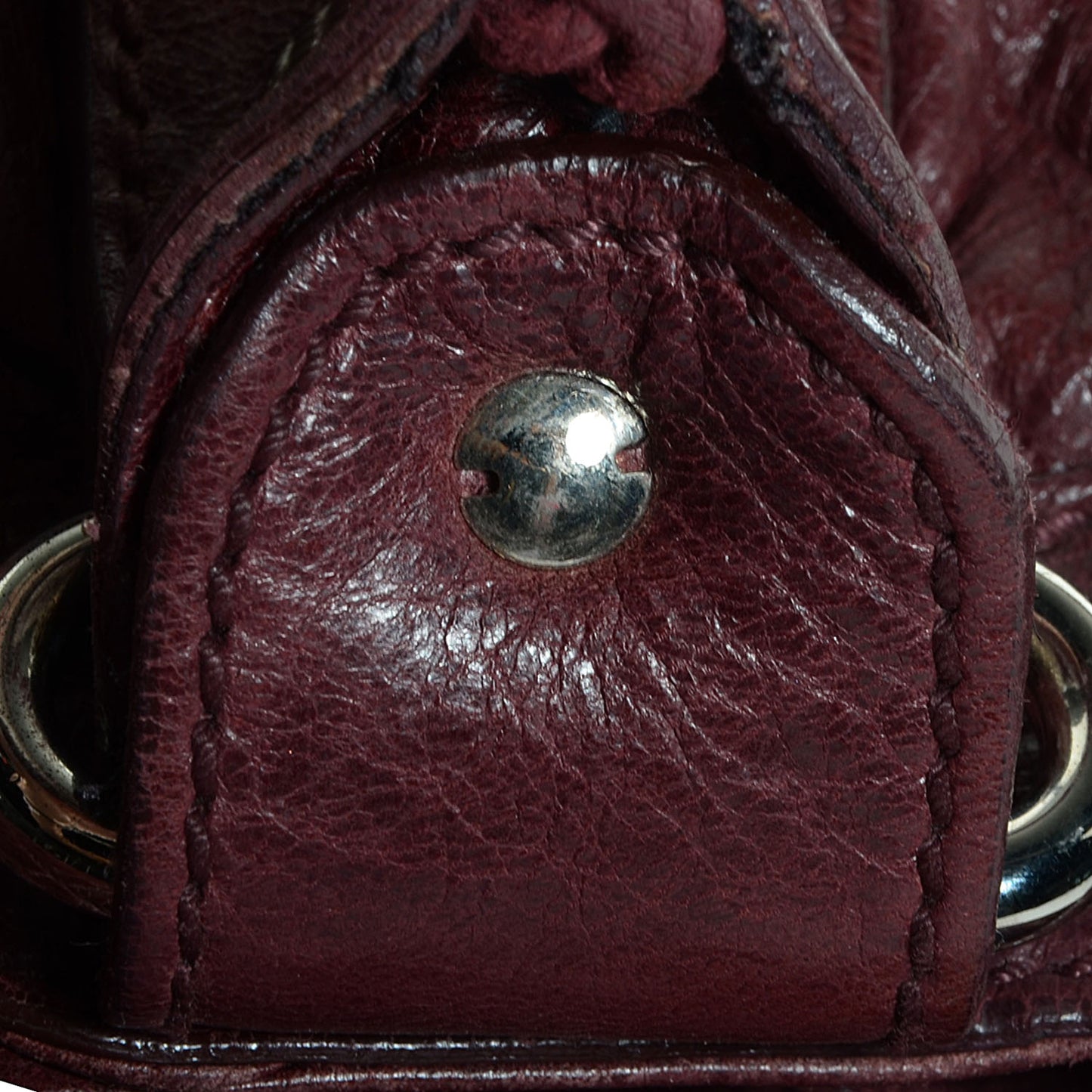 Agneau Giant 21 Silver Hardware Part Time Black Cherry