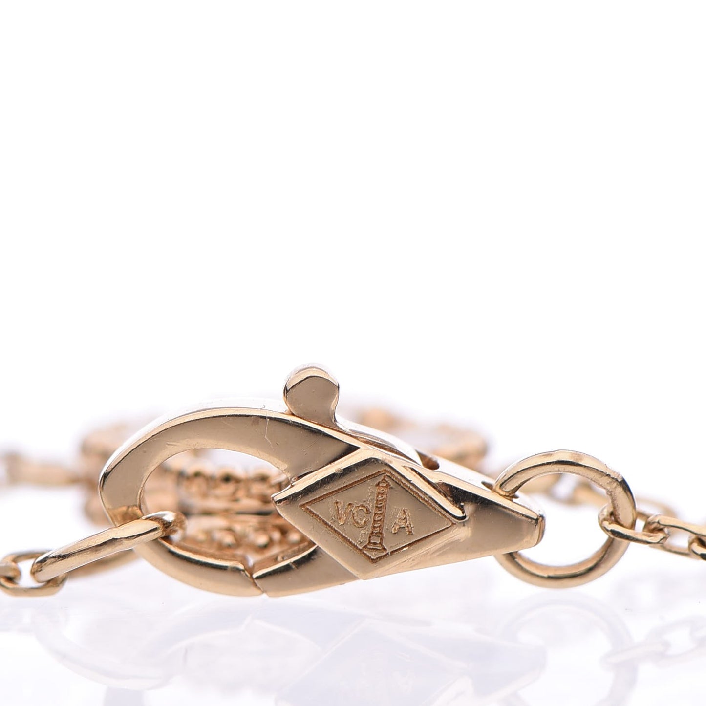 18K Yellow Gold Mother of Pearl Sweet Alhambra Bracelet