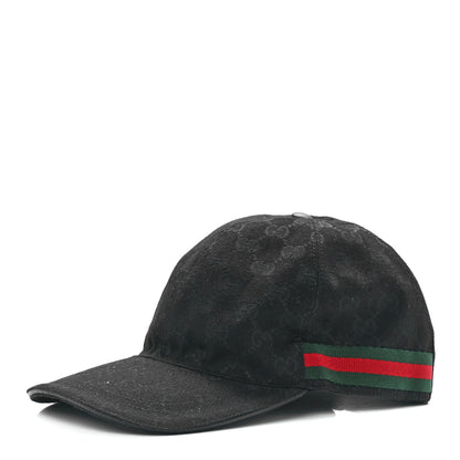 Gucci Monogram Web Baseball Hat XL Black 1 of 9