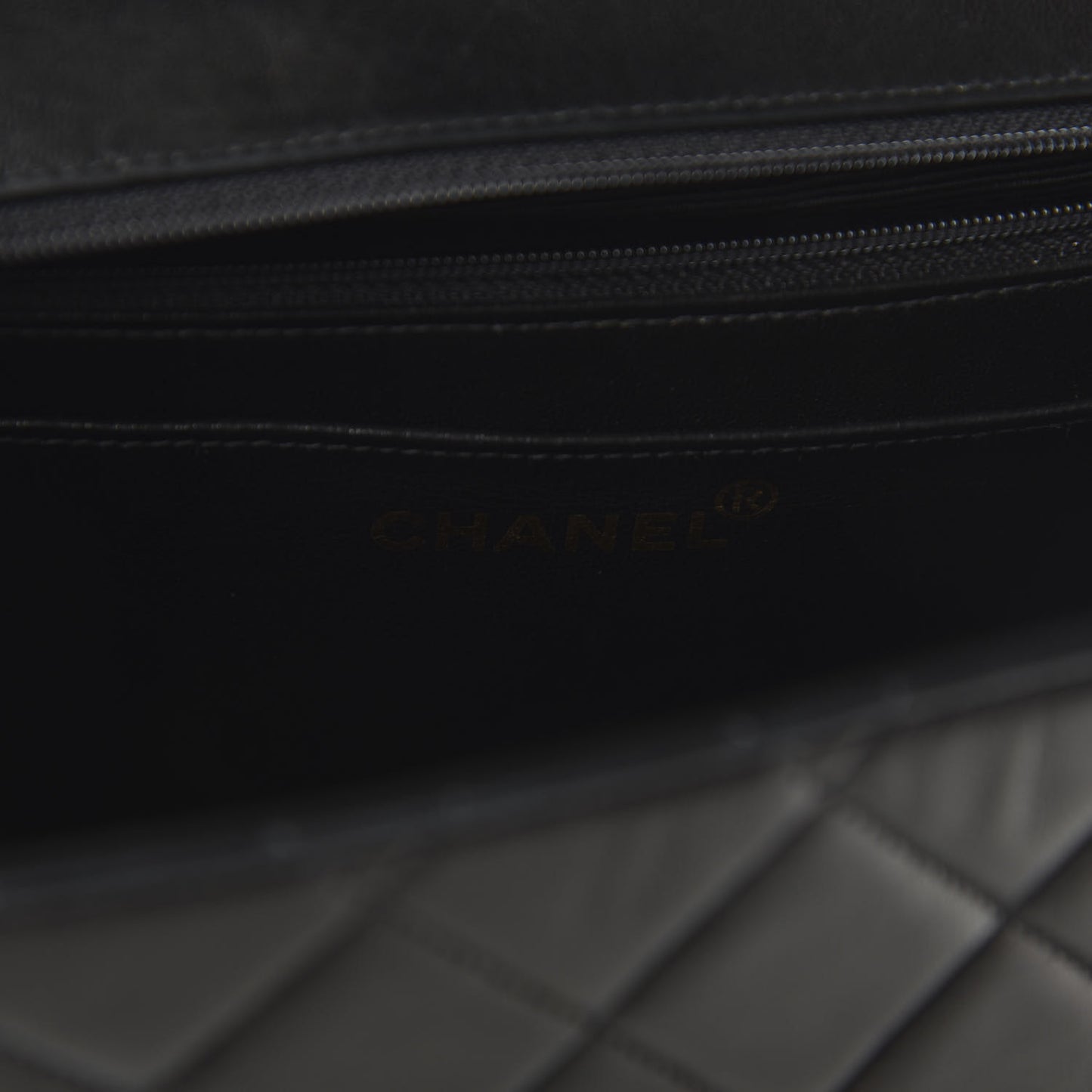 Lambskin Quilted Jumbo Single Flap Black