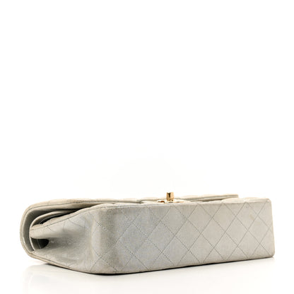 Chanel Iridescent Calfskin Quilted Medium Double Flap Silver 4 of 12