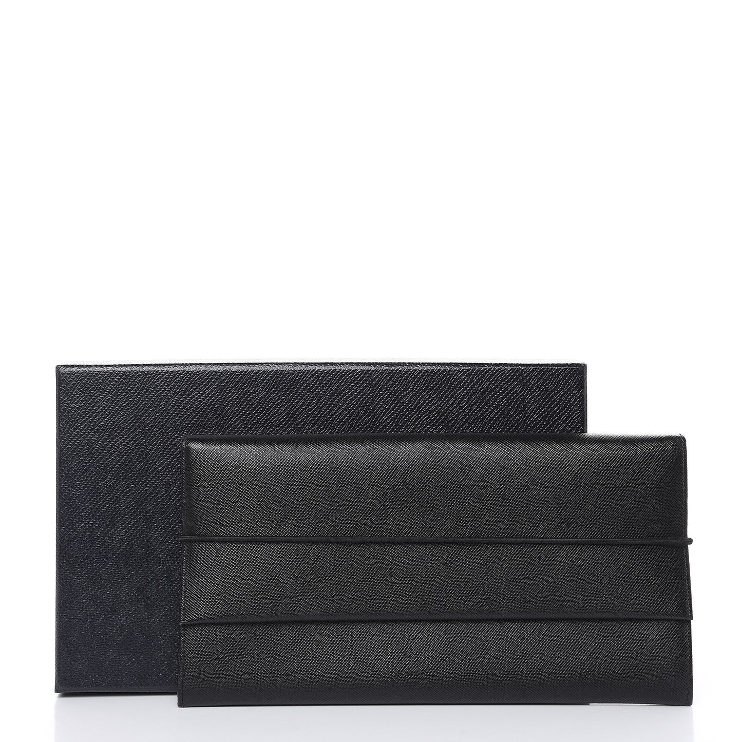Saffiano Travel Wallet Black Rosso