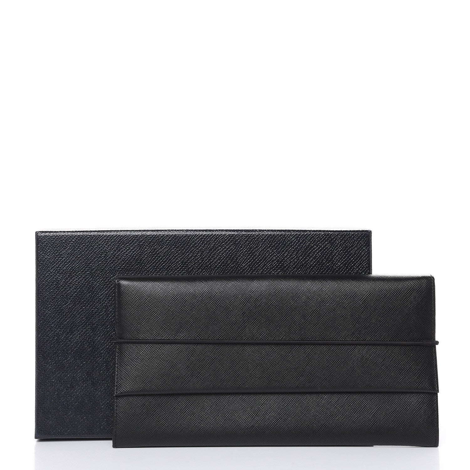Prada Saffiano Travel Wallet Black Rosso 9 of 11
