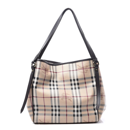 Burberry Haymarket Check Small Canterbury Tote Chocolate 1 of 10