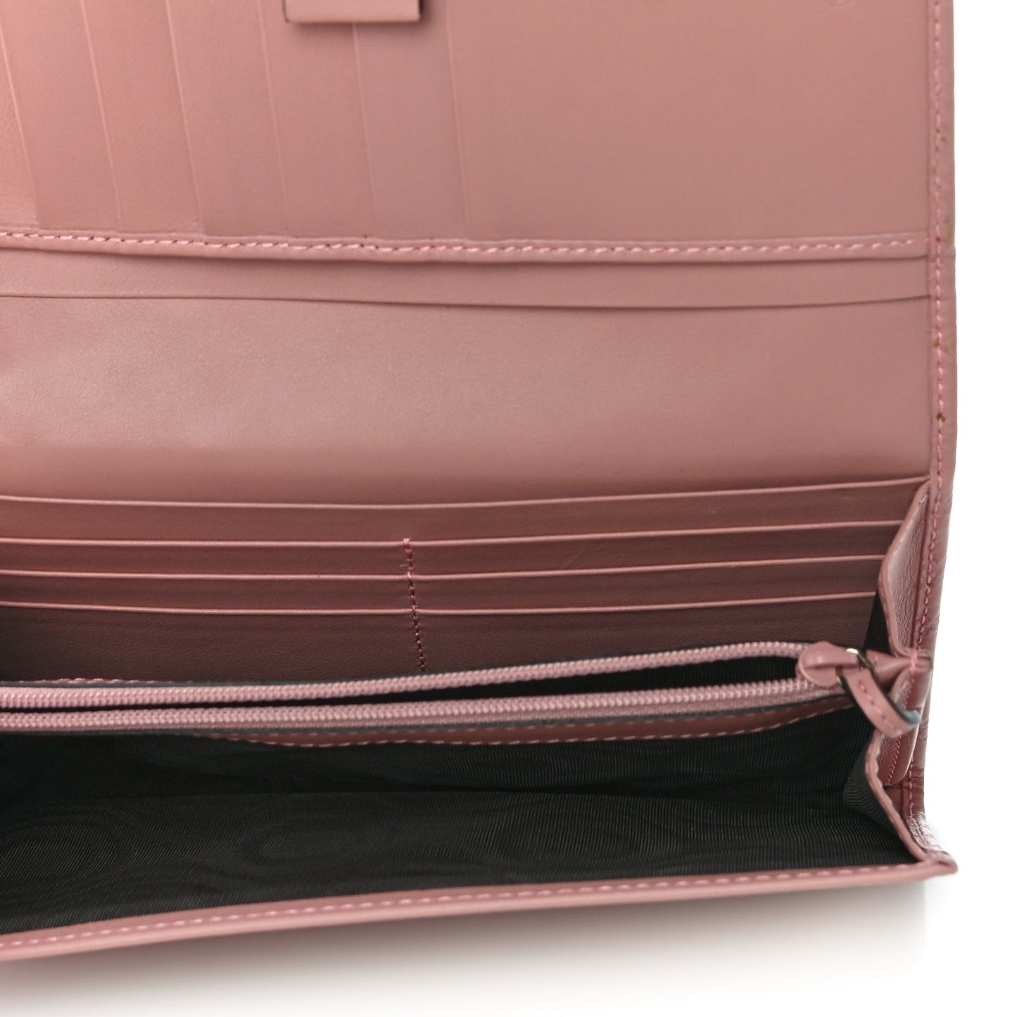 Soft Microguccissima Continental Wallet Soft Pink