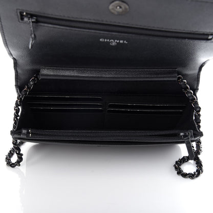 Chanel Caviar Quilted Boy Wallet On Chain WOC So Black 5 of 11