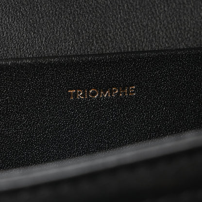 Celine Shiny Calfskin Medium Triomphe Black 7 of 10