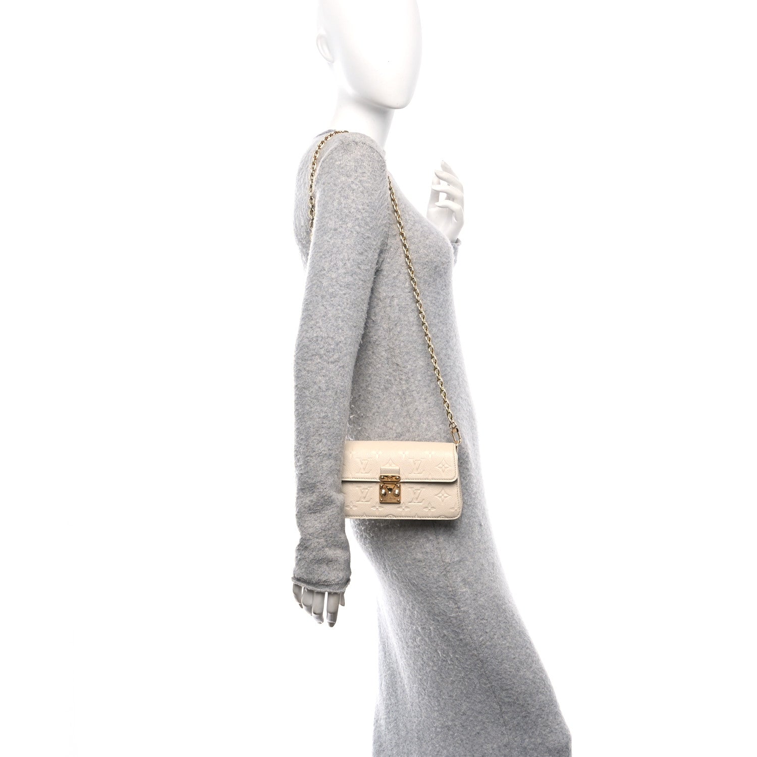 Louis Vuitton Empreinte Metis Wallet On Chain Cream 2 of 13