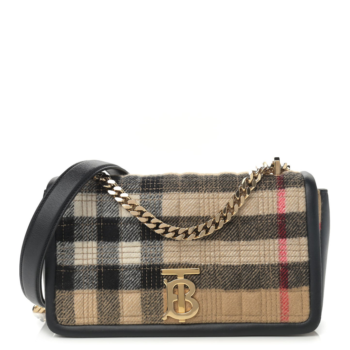 Check Cashmere Small Lola Bag Black